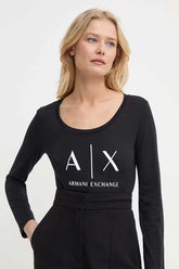 T-Shirt Women Black Armani Exchange Camibuzo